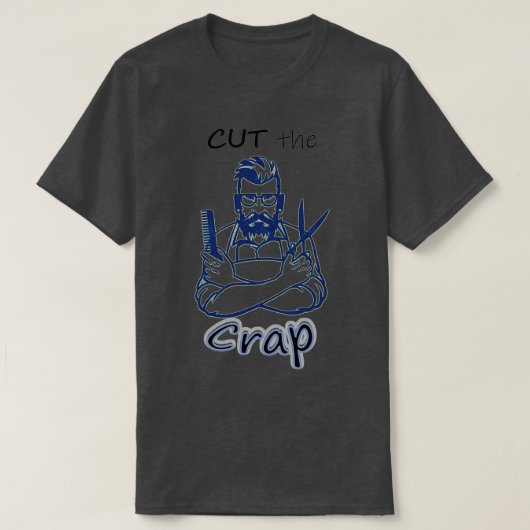 ベイバーデザインひげヘアカット Tシャツ (デザイン正面)