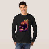 ベイパーウェーブピアノ Tシャツ (正面フル)