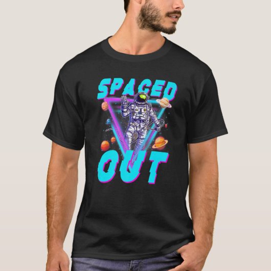 ベイパーウェーブ 宇宙飛行士 スペースアウト 美意識 外側のスパ Tシャツ (正面)