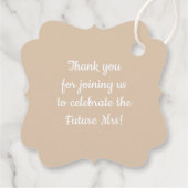 ベイパーソナライズされたゲ結婚ブライダルシャワー フェイバータグ (裏面)