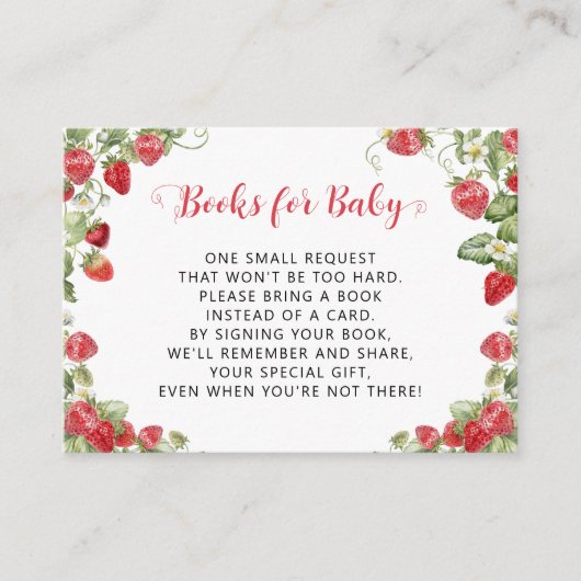 ベイビーにぴったりなスイートストロベリーブック エンクロージャーカード (正面)