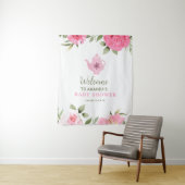 ベイビーは花のローズティーをブレンド中！ベイビーシャワー タペストリー (インサイチュ)