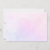 ベイビーよ よろしく カリグラフィー ゴールド グリッター 女の子 ベイビーシャワー 招待状 (裏面)