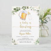 ベイビーイズブルーイング グリー ネリー ゴールドベイビーシャワー 招待状 (スタンド正面)