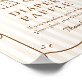 ベイビーイズブルーイング ベイビーシャワー おむつラッフルゲーム ポスター (角)