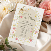 ベイビーインブルームの花のつり橋ガーデンシャワー 招待状