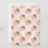 ベイビーエンジェルピンクゴールドガール 招待状 (裏面)