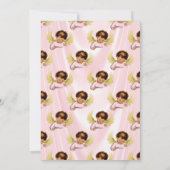 ベイビーエンジェル ピンクゴールドガール エスニック 招待状 (裏面)