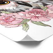 ベイビーオウル ローズ アニマルポスター | 壁プリント ポスター (角)