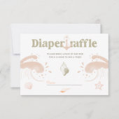 ベイビーオンボードサーフボードおむつくじカード 招待状 (正面)