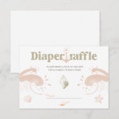 ベイビーオンボードサーフボードおむつくじカード 招待状 (正面/裏面)