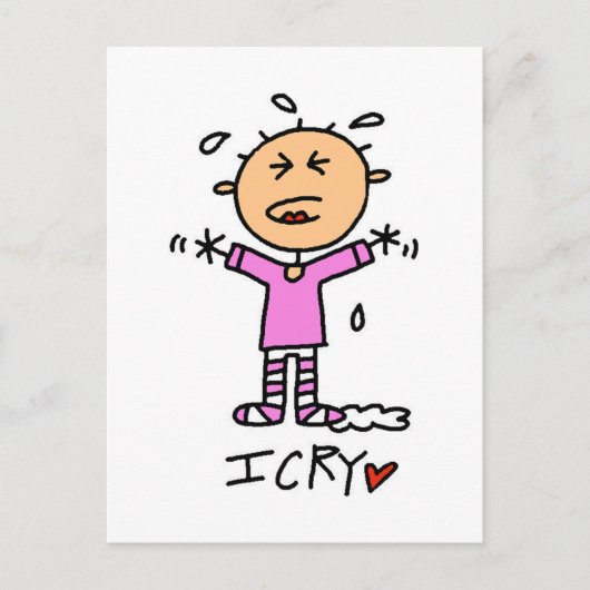 ベイビーガール アイ クライ Tシャツ＆ギフト ポストカード (正面)
