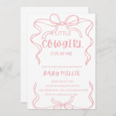 ベイビーガール ベイビーシャワー 招待状 - コウガール テーマ (正面/裏面)