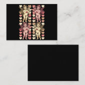 ベイビーキューピッド コケッティ ボウ レトロ バレンタインデー ノートカード (正面/裏面)