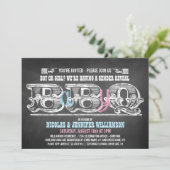 ベイビーキュー・ジェンダー・リビール・バーベキュー招待状 招待状 (スタンド正面)