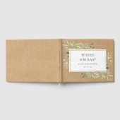 ベイビーグリーン 水彩シャワーの素朴な願い ゲストブック (全面)