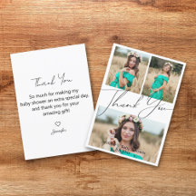 ベイビーシャワーありがとう！ ３枚の写真（プリント＆デジタル）