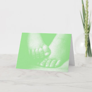 ベイビーシャワーお礼 - 緑 サンキューカード