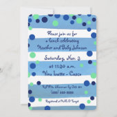 ベイビーシャワーのお誘い - 男の子の赤ちゃん 招待状 (裏面)