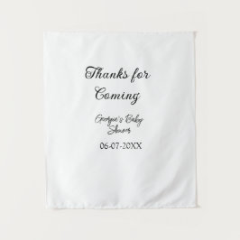 ベイビーシャワーのお越しありがとう モダン シンプル タイポグラフィー タペストリー