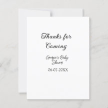 ベイビーシャワーのお越し頂きありがとう（モダン シンプル タイポグラフィ）