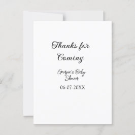 ベイビーシャワーのお越し頂きありがとう（モダン シンプル タイポグラフィ） ポストカード