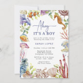 ベイビーシャワーのご招待「Ahoy」 招待状 (正面)