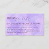 ベイビーシャワーのためのウォーターカラー クラウドナインの本  エンクロージャーカード (正面)