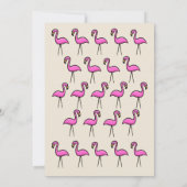 ベイビーシャワーの招待状カードでフラミングル 招待状 (裏面)