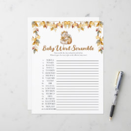 ベイビーシャワーの文字並べ替えゲーム Bearly Wait Baby Shower