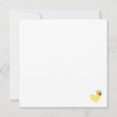 ベイビーシャワーの途中のスクエアベイビー 招待状 (裏面)