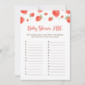 ベイビーシャワーのABCカードゲーム 招待状 (正面)