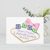 ベイビーシャワーインラスベガスガール招待状 招待状 (スタンド正面)