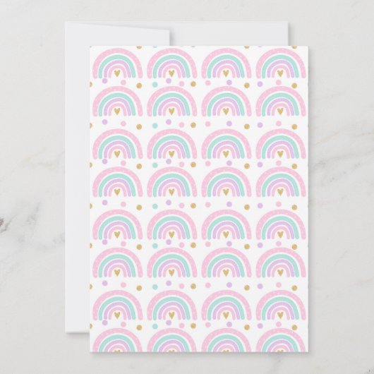 『ベイビーシャワーバイメールレインボー』 招待状 (裏面)