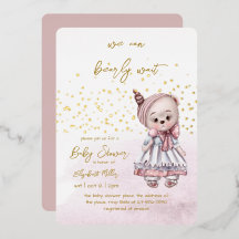ベイビーシャワーパーティー おめでとう We Can Bearly Wait Baby Girl