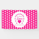 ベイビーシャワーパーティ「たくさんの愛を込めて」 横断幕 (横)