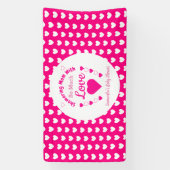 ベイビーシャワーパーティ「たくさんの愛を込めて」 横断幕 (縦)