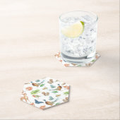 ベイビーシャワーフォレストディアキツネリスQuail Robin ペーパーコースター (インサイチュ)