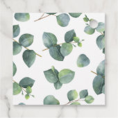 ベイビーシャワーポップ・アートのメッセージカードユーカリ フェイバータグ (裏面)