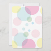 ベイビーシャワーポップ・アートの招待状の準備 招待状 (裏面)