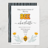 ベイビーシャワーママへ 招待状 (正面/裏面)