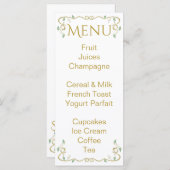 ベイビーシャワーメニュー「天空の城」 メニュー (正面/裏面)