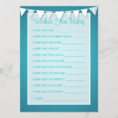 ベイビーシャワーラブバンティングターコイズ アドバイスカード (正面)