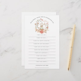 ベイビーシャワーヴィンテージバニーガールウッドランド