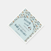 ベイビーシャワー小さなトラクター前紙ナプキン スタンダードカクテルナプキン (角)