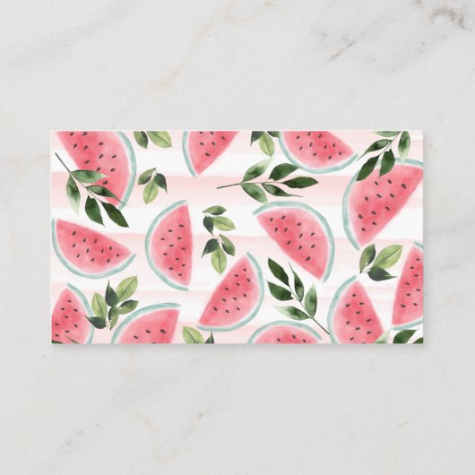 ベイビーシャワー用水色スイカの本 エンクロージャーカード (裏面)