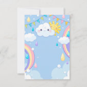 ベイビーシャワー虹 サンキューカード (裏面)