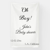 ベイビーシャワー お名前+日付+年+会場 名入れ 横断幕 (縦)