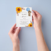 ベイビーシャワー パンパス ヒマワリ テディボーイ 予算 チラシ (手)