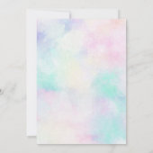 ベイビーシャワー ピンクとブルー 花の水彩 招待状 (裏面)